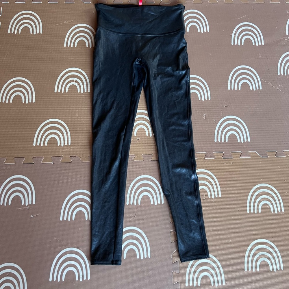 Closet clean out SPANX Black leather Leggings